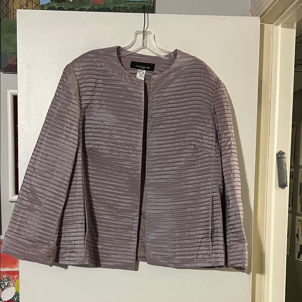 Jones New York light purple fully lined open jacket